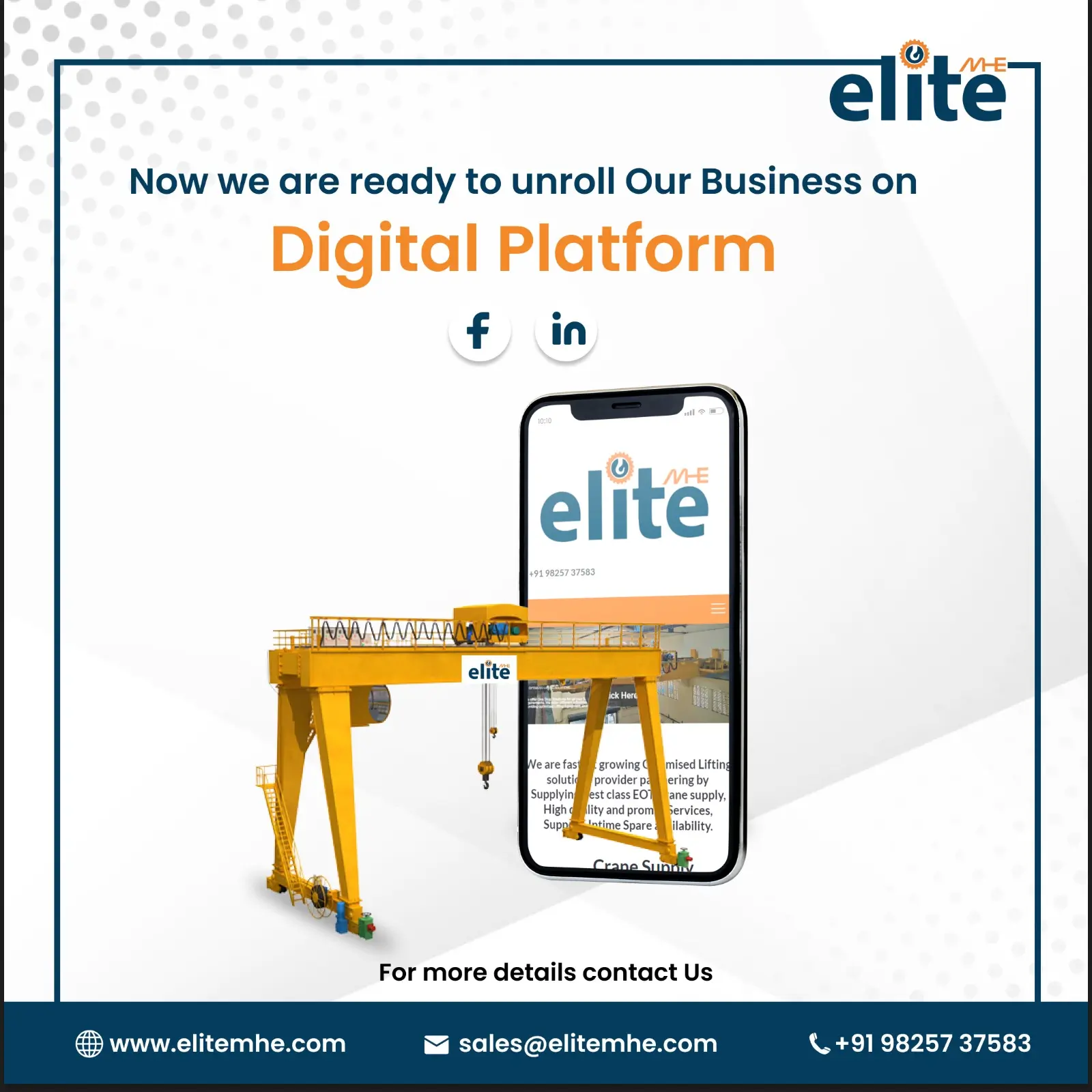 EliteMHE Goes Digital, Elevating Lifting Solutions in Ahmedabad